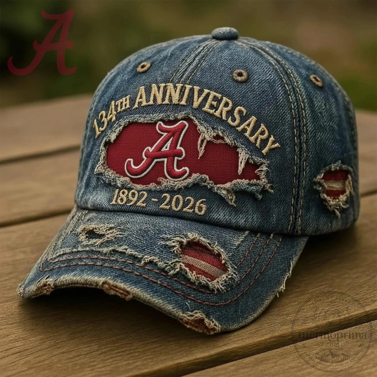 Alabama Crimson Tide 134th Anniversary Distressed Denim Cap Hat