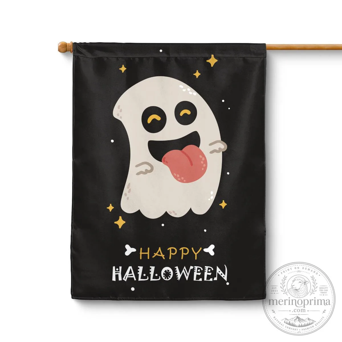 Happy Halloween Cute Ghost Black Garden Flag 6 Happy Halloween Cute Ghost Black Garden Flag