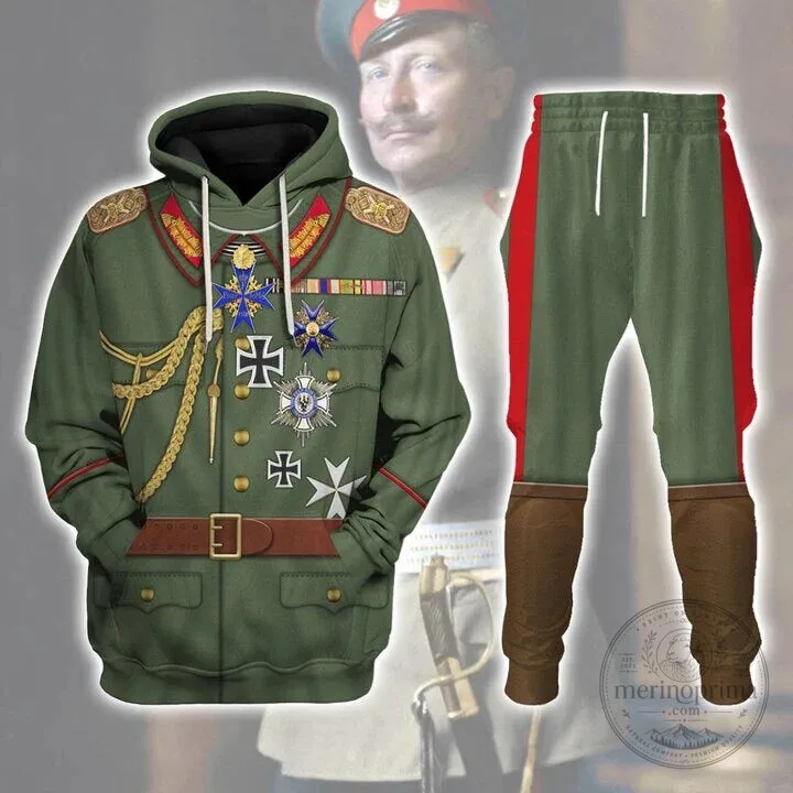 Wilhelm II German Emperor Military Uniform Costume Hoodie
