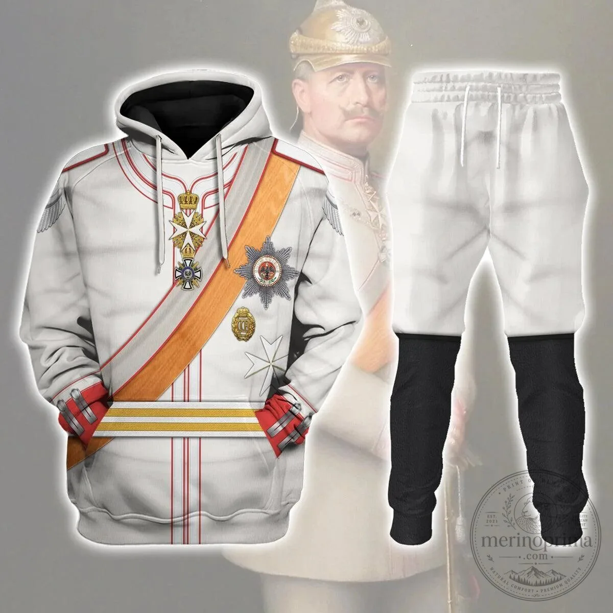 Kaiser Wilhelm II Imperial German Uniform Hoodie