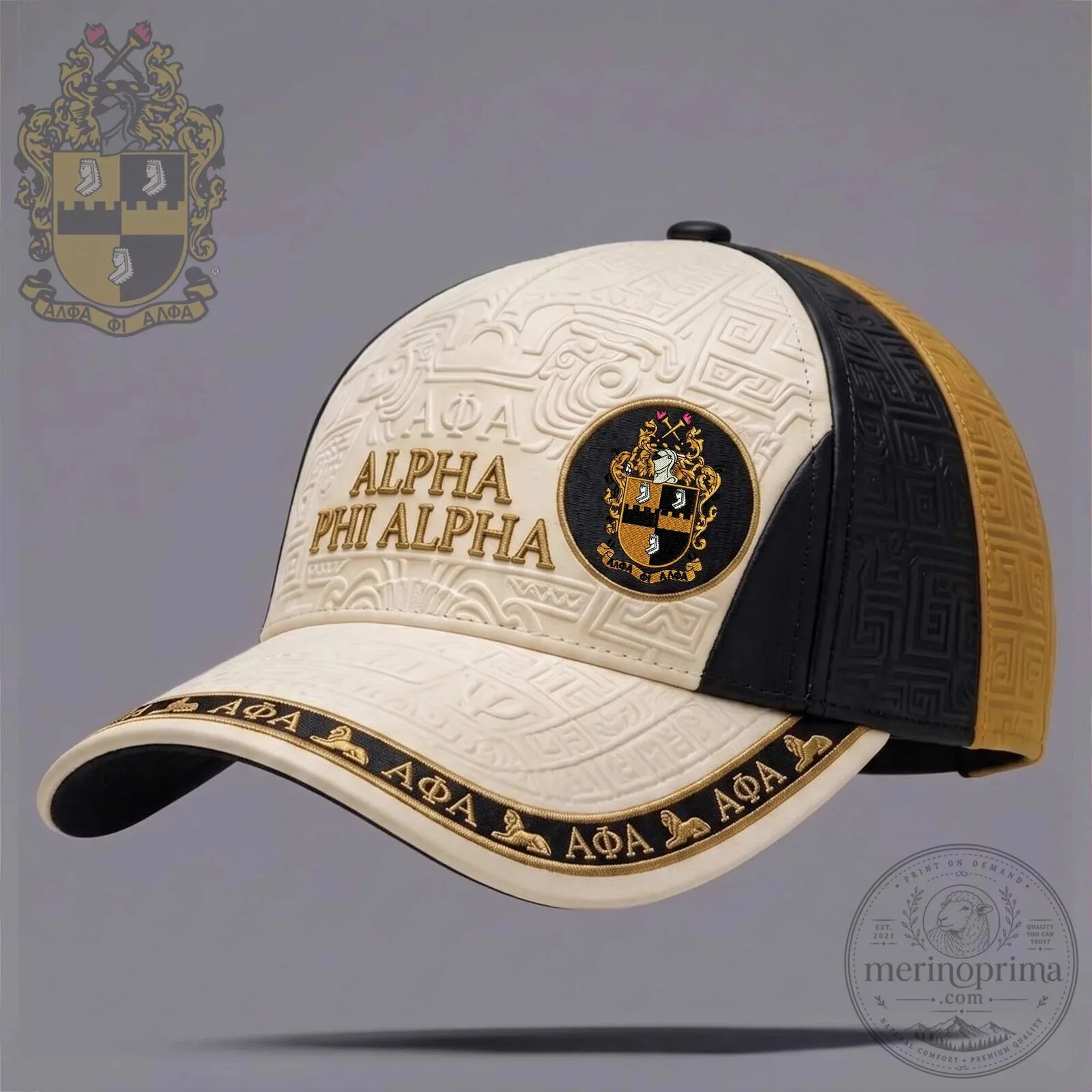 Alpha Phi Alpha Fraternity Crest Black and Gold Baseball Cap Hat 4 Alpha Phi Alpha Fraternity Crest Black and Gold Baseball Cap Hat