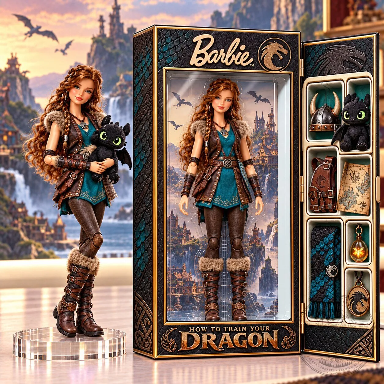 Barbie How to Train Your Dragon Astrid Doll with Toothless