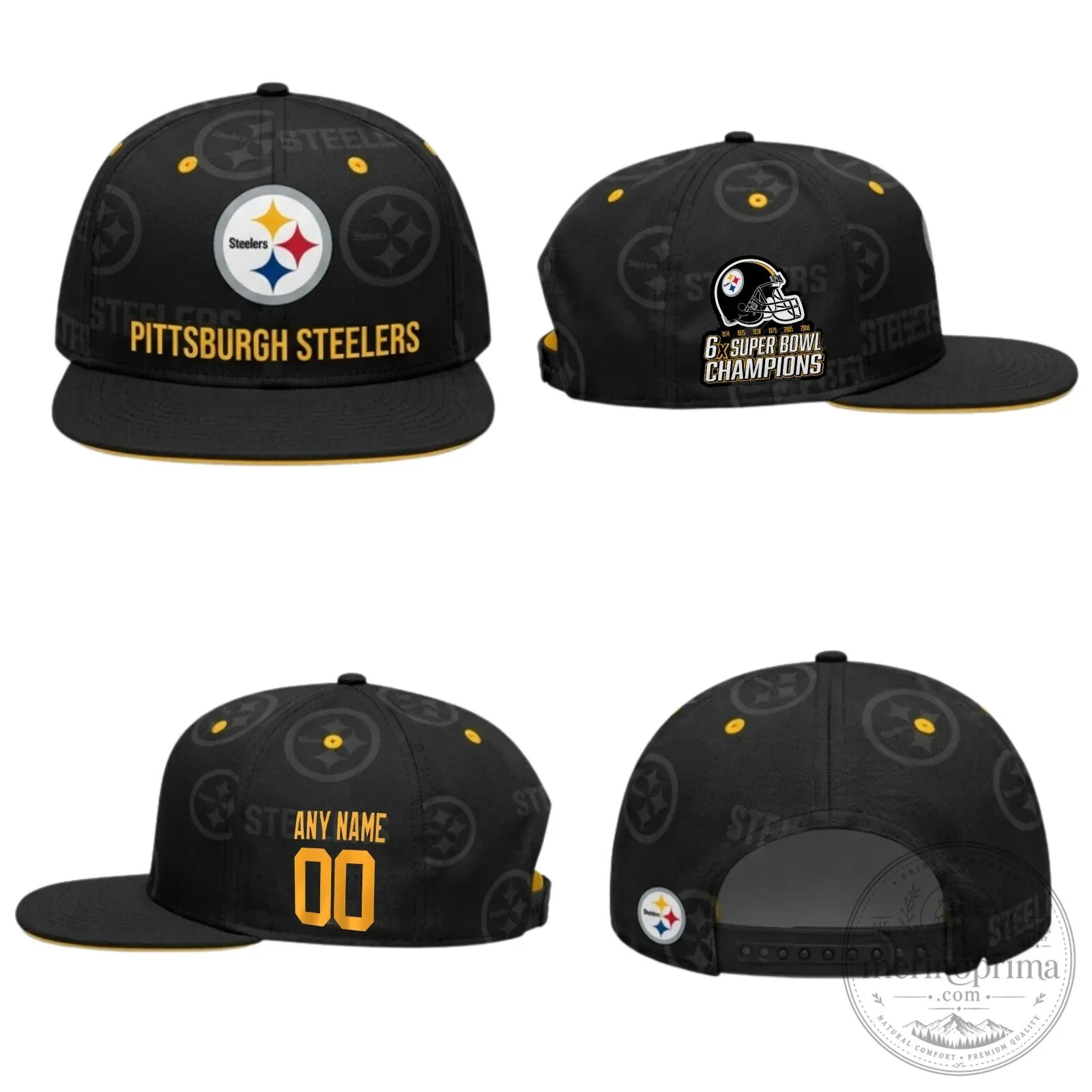 Pittsburgh Steelers Iron City Edition Personalized Snapback Cap Hat
