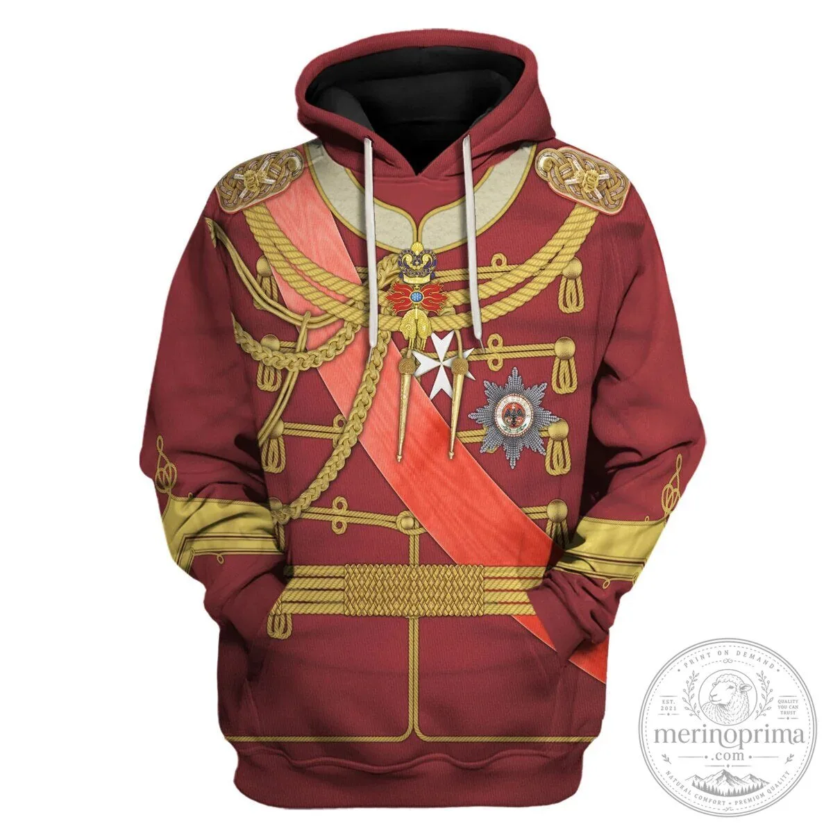Historical Cosplay Set: Hoodie and Pants Inspired by Kaiser Wilhelm II's Imperial German Uniform 23 Historical Cosplay Set: Hoodie and Pants Inspired by Kaiser Wilhelm II