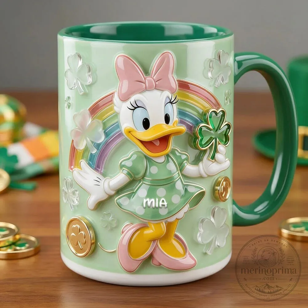 Donald Duck Saint Patrick's Day Lucky Rainbow Clover Mug 11 Donald Duck Saint Patrick