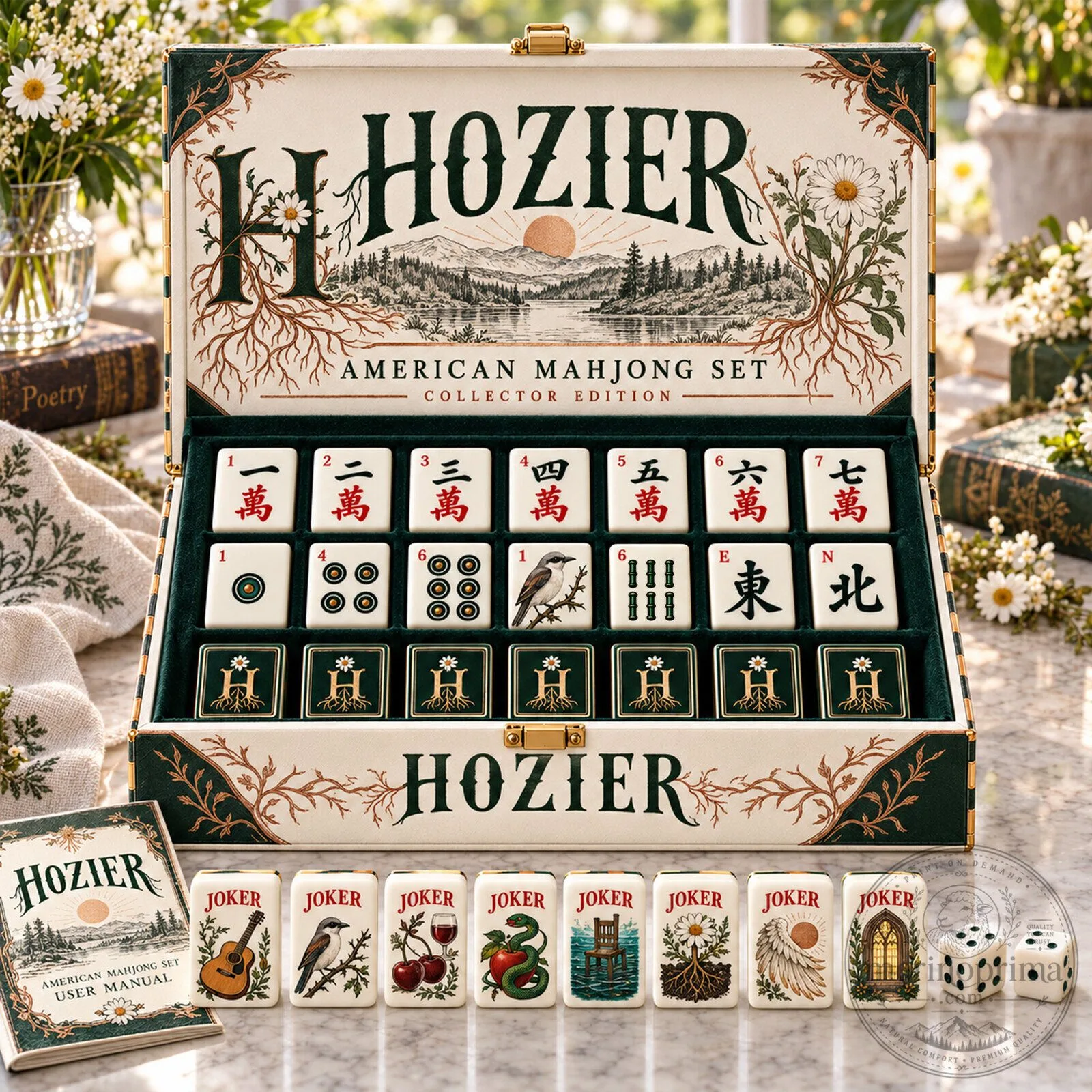 Hozier American Mahjong Set Collector Edition with User Manual and Dice 1 Hozier American Mahjong Set Collector Edition with User Manual and Dice
