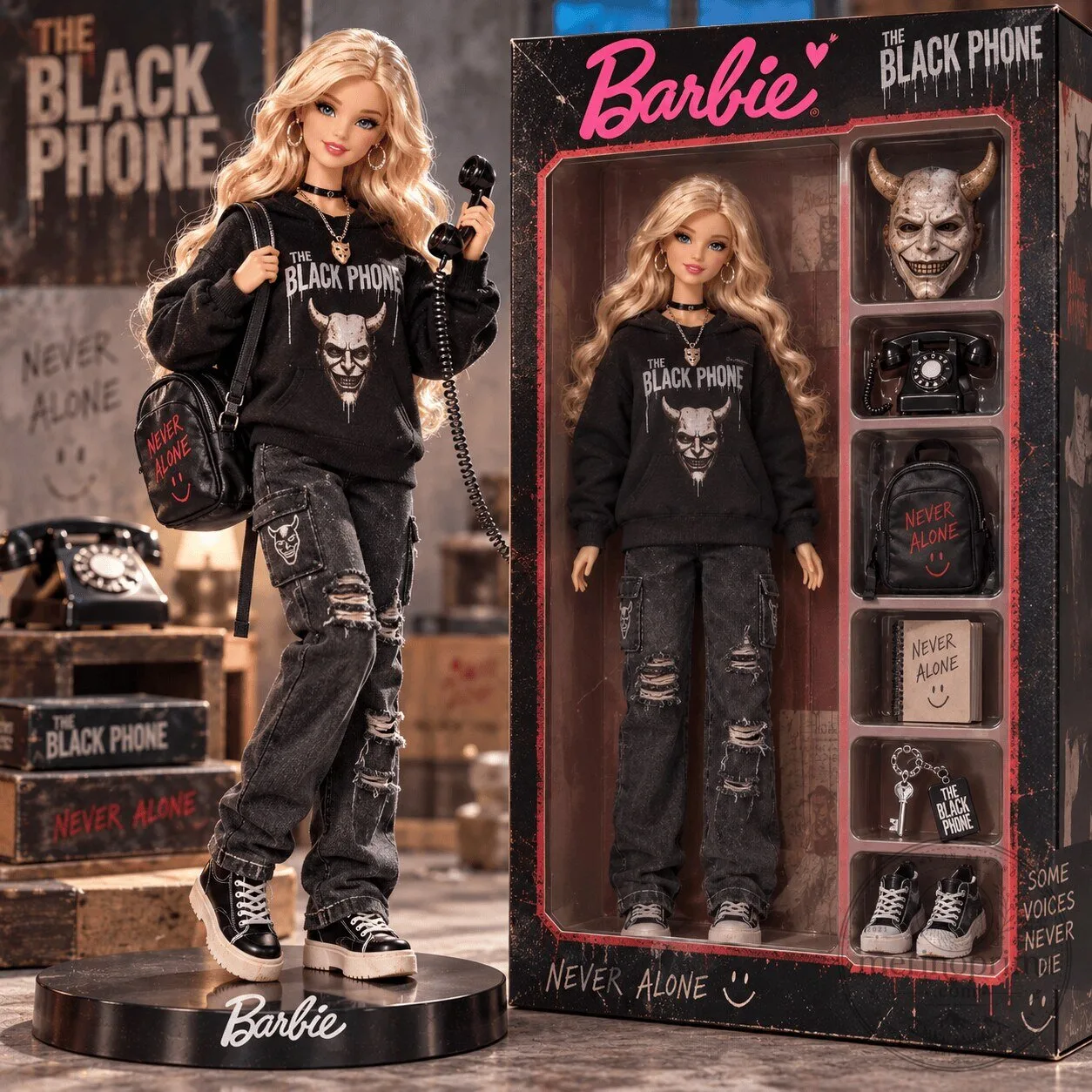 Barbie The Black Phone Movie Collector Doll with Accessories and Display Stand