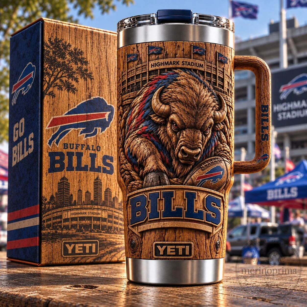 Buffalo Bills Football Team Woodgrain Relief Tumbler 2 Buffalo Bills Football Team Woodgrain Relief Tumbler