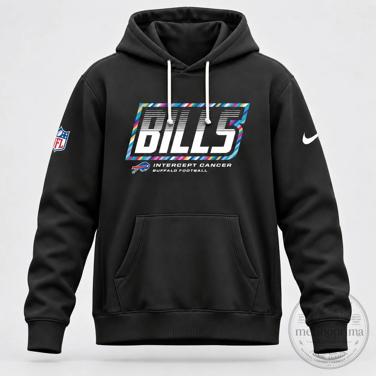 Buffalo Bills Intercept Cancer Crucial Catch Football Hoodie