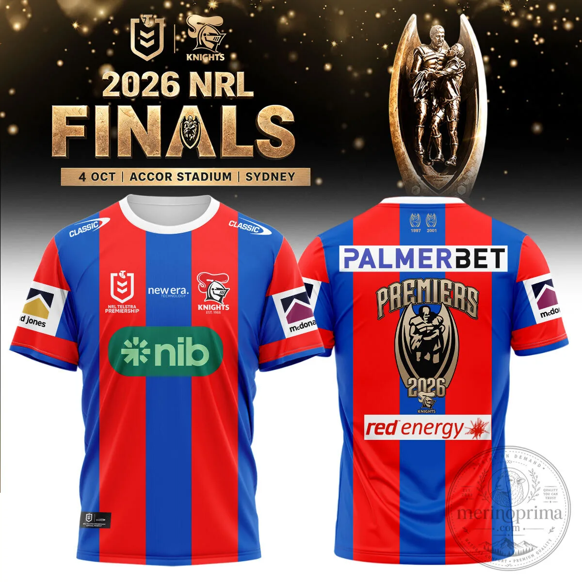 Newcastle Knights National Rugby League Premiers 2026 Rugby Football Jersey