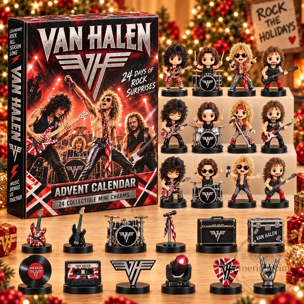 Van Halen Rock The Holidays 24 Day Collectible Mini Charms Advent Calendar