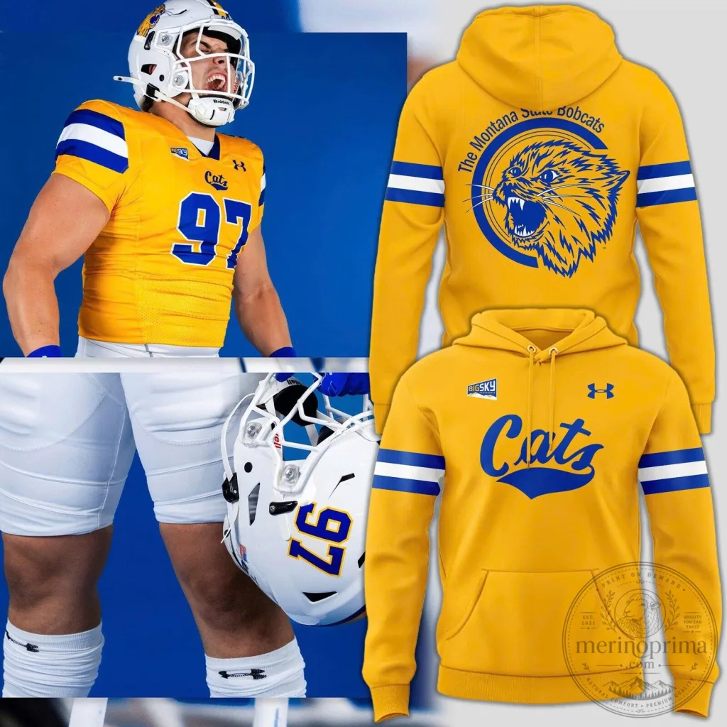 Montana State Football Gold Rush Bobcats Hoodie Montana State Football Gold Rush Bobcats Hoodie