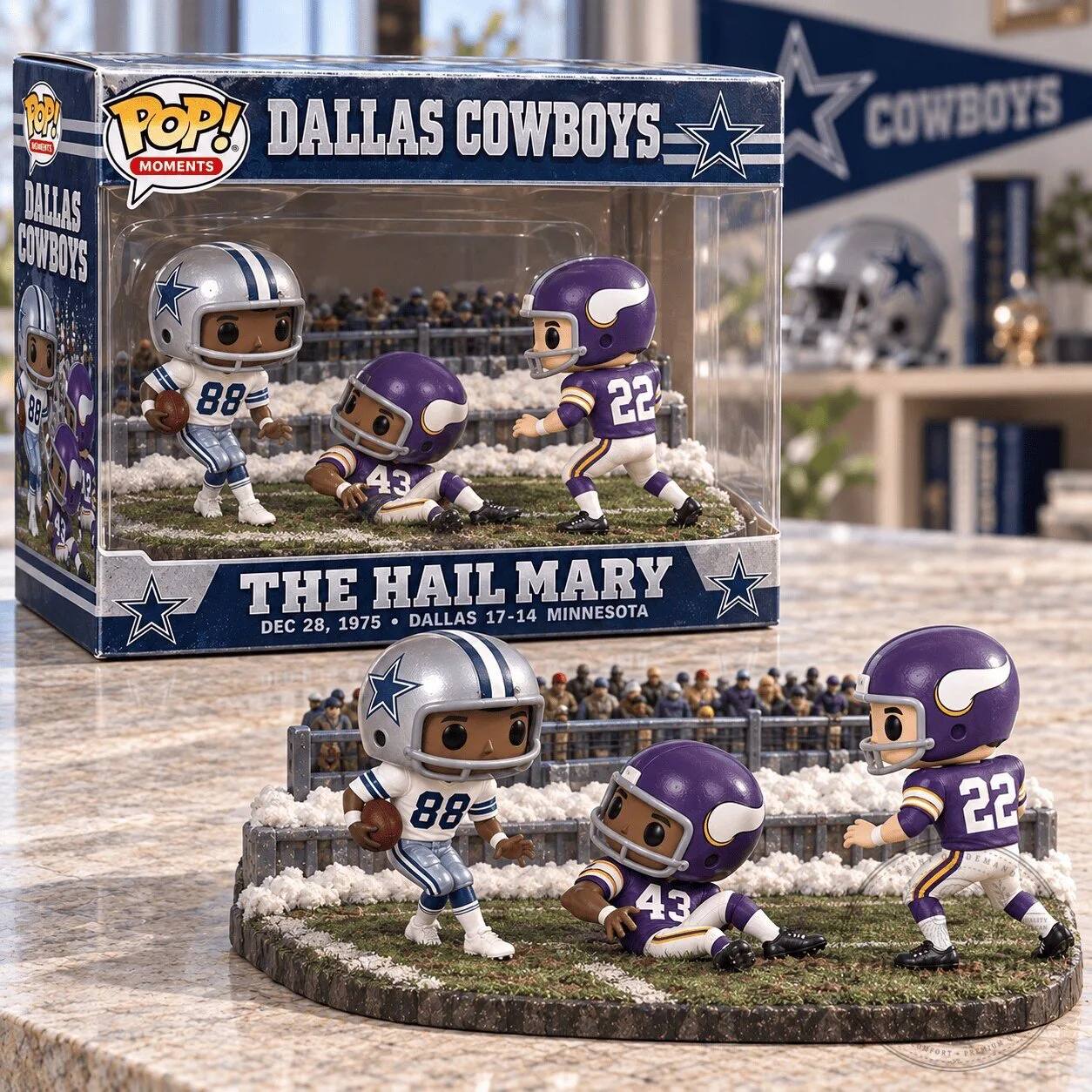 Dallas Cowboys The Hail Mary Funko Pop Moments Collectible Figurine