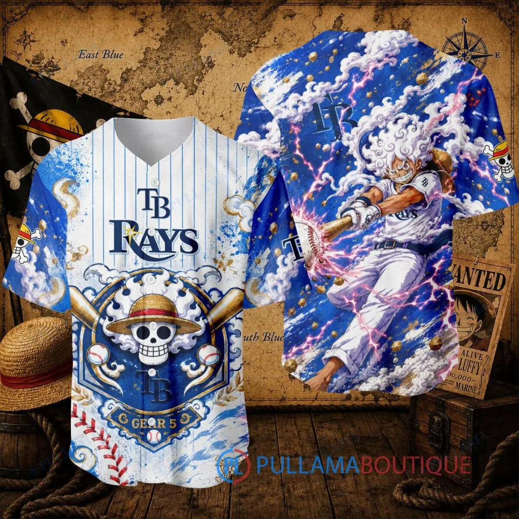 Tampa Bay Rays Baseball Luffy Gear 5 Anime Baseball Jersey Tampa Bay Rays Baseball Luffy Gear 5 Anime Baseball Jersey