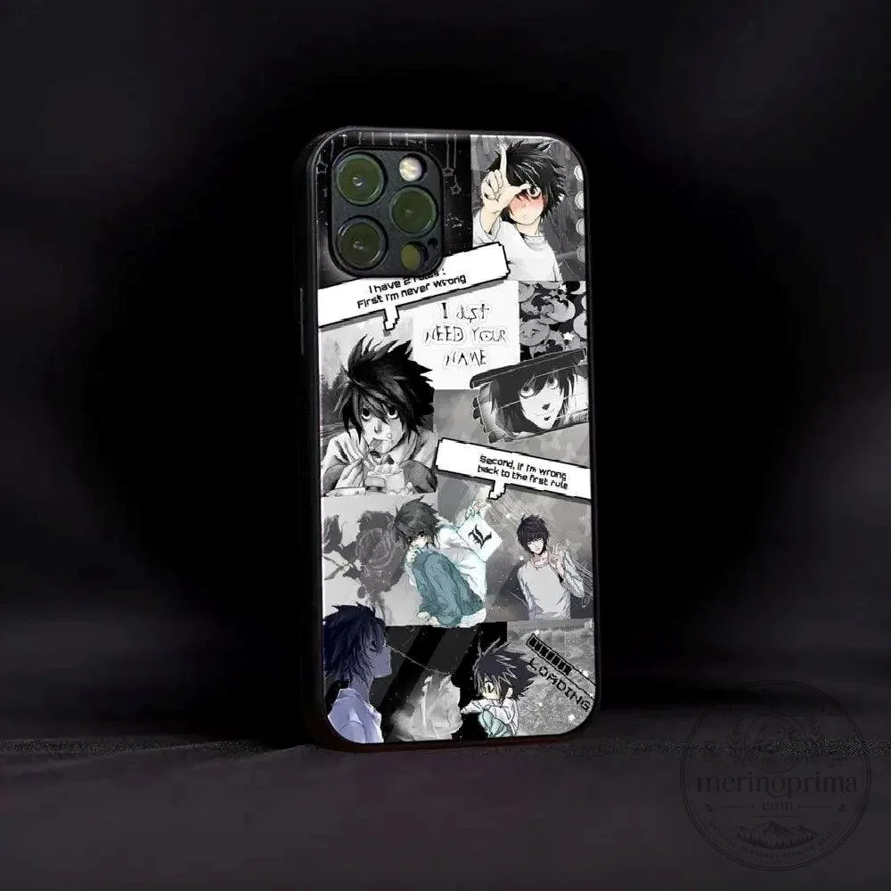Death Note L Lawliet Anime Manga Character Art iPhone Phone Case