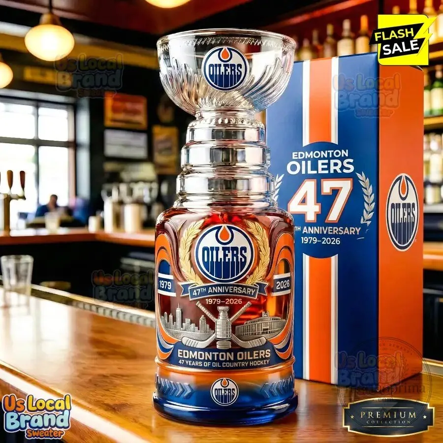 Edmonton Oilers Stanley Cup Replica Drinking Glass 7 Edmonton Oilers Stanley Cup Replica Drinking Glass
