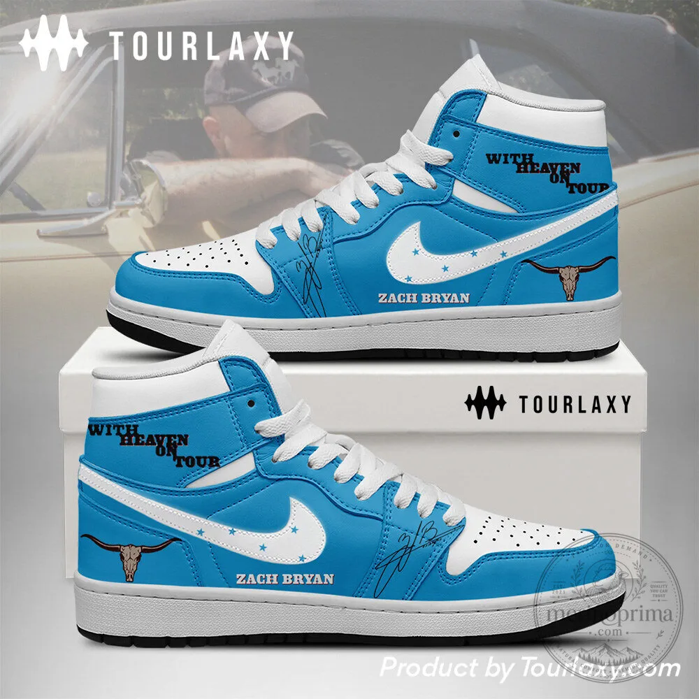 Zach Bryan With Heaven On Tour High Top Sneakers