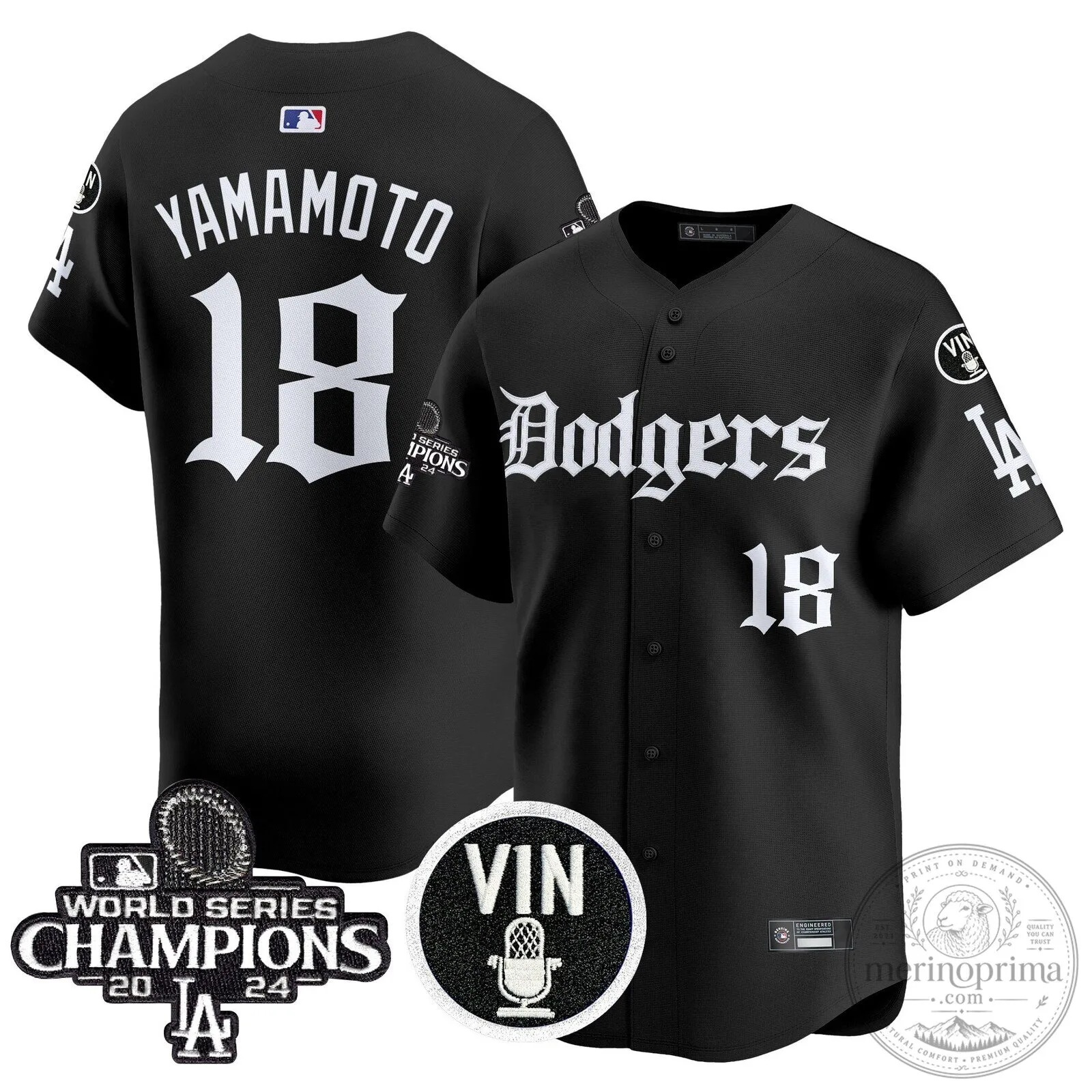 Dodgers Clayton Kershaw Number 22 Black World Series Champions Baseball Jersey 48 Dodgers Clayton Kershaw Number 22 Black World Series Champions Baseball Jersey