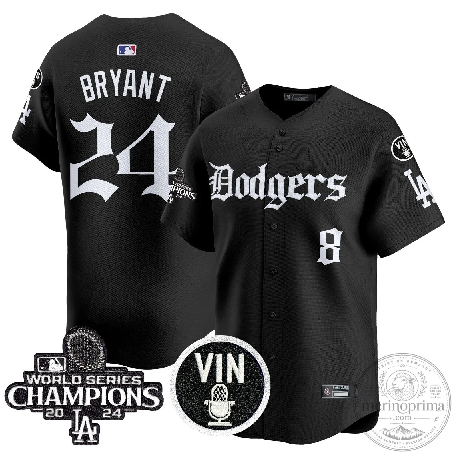 Dodgers Clayton Kershaw Number 22 Black World Series Champions Baseball Jersey 50 Dodgers Clayton Kershaw Number 22 Black World Series Champions Baseball Jersey
