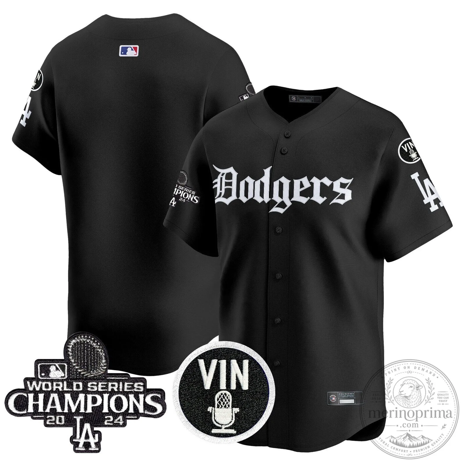 Dodgers Clayton Kershaw Number 22 Black World Series Champions Baseball Jersey 53 Dodgers Clayton Kershaw Number 22 Black World Series Champions Baseball Jersey