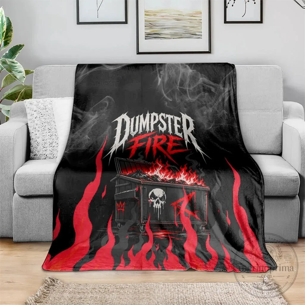Dumpster Fire Everything is Fine Skull Sarcastic Heavy Metal Blanket 12 Dumpster Fire Everything is Fine Skull Sarcastic Heavy Metal Blanket