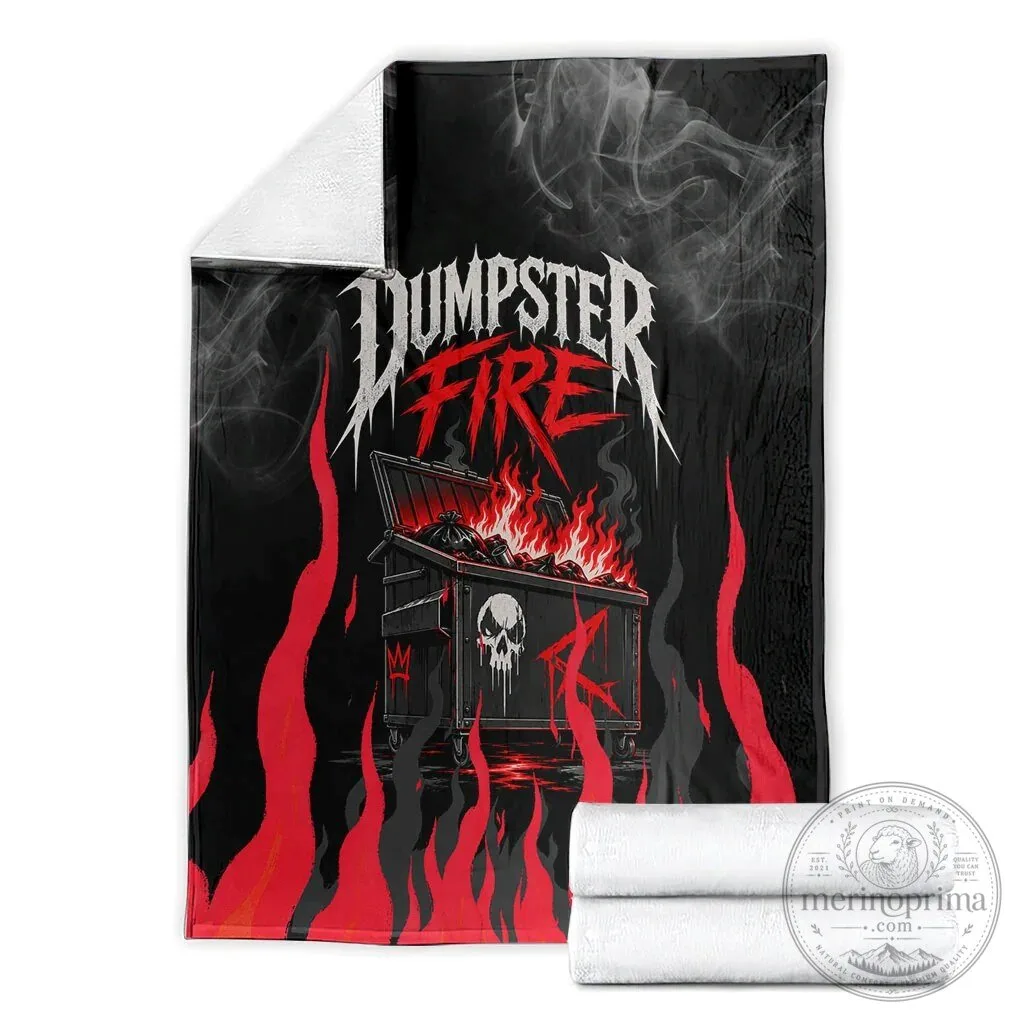 Dumpster Fire Everything is Fine Skull Sarcastic Heavy Metal Blanket 15 Dumpster Fire Everything is Fine Skull Sarcastic Heavy Metal Blanket