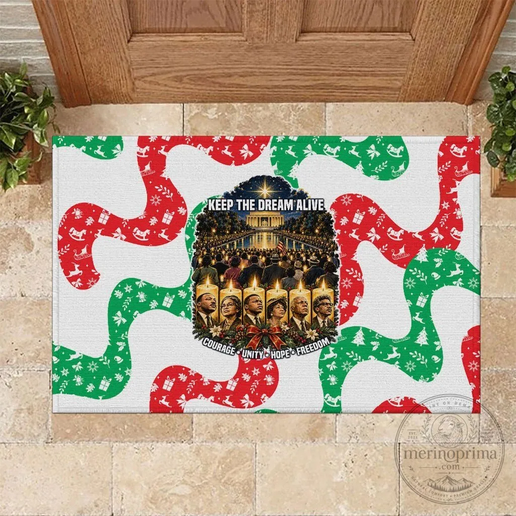Civil Rights Leaders Christmas Holiday Hope Freedom Doormat