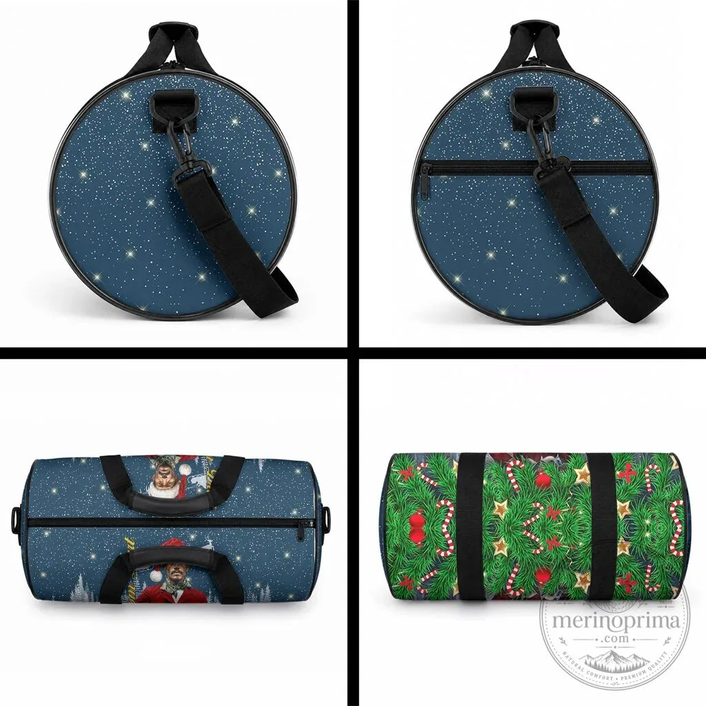 Isom Dart Christmas Black Cowboy Santa Western Snow Winter Duffle Bag 11 Isom Dart Christmas Black Cowboy Santa Western Snow Winter Duffle Bag