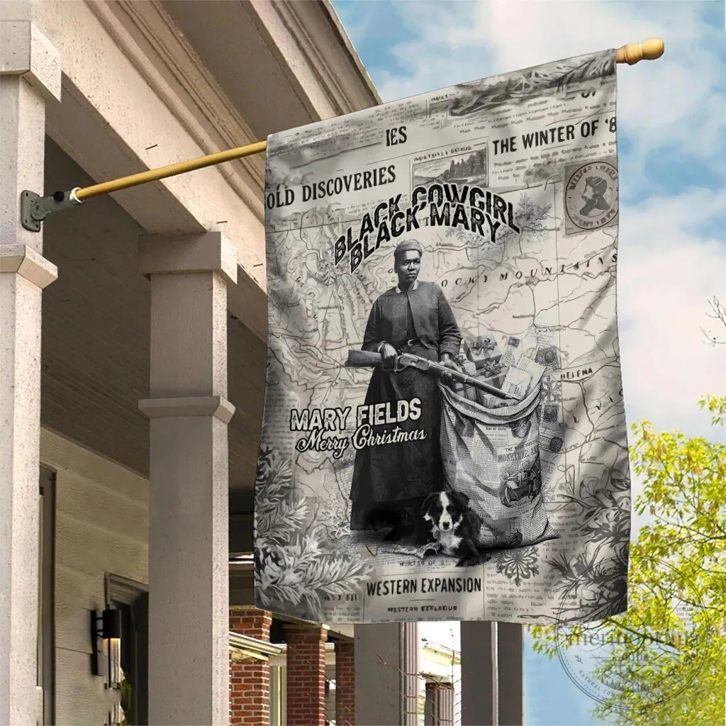 Mary Fields Stagecoach Mary Black Cowgirl Vintage Western Christmas Flag 5 Mary Fields Stagecoach Mary Black Cowgirl Vintage Western Christmas Flag