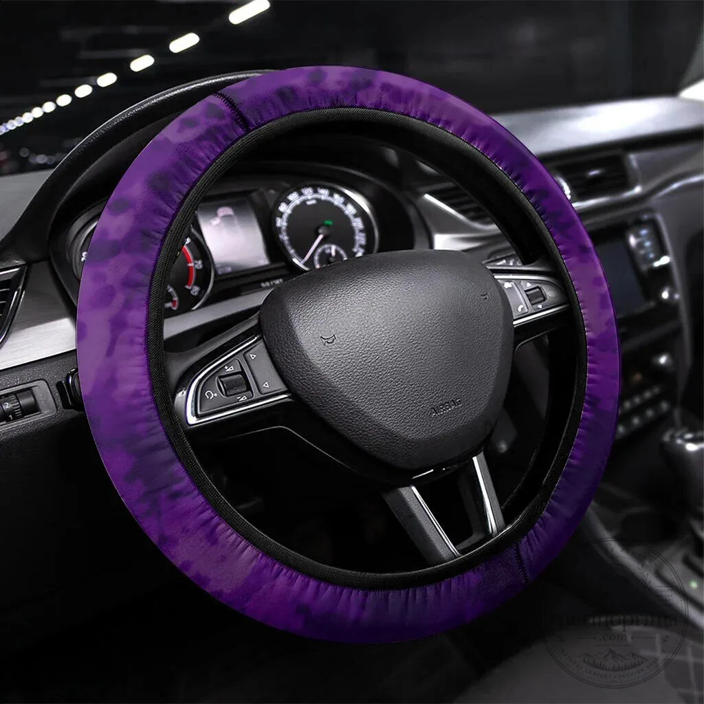Purple Ribbon Domestic Violence Awareness Steering Wheel Cover for Car 2 Purple Ribbon Domestic Violence Awareness Steering Wheel Cover for Car