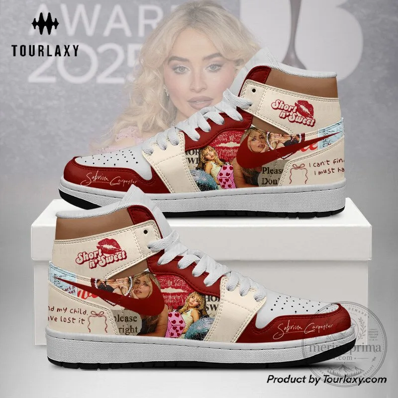 Sabrina Carpenter Short N' Sweet Album Cover High Top Shoes
