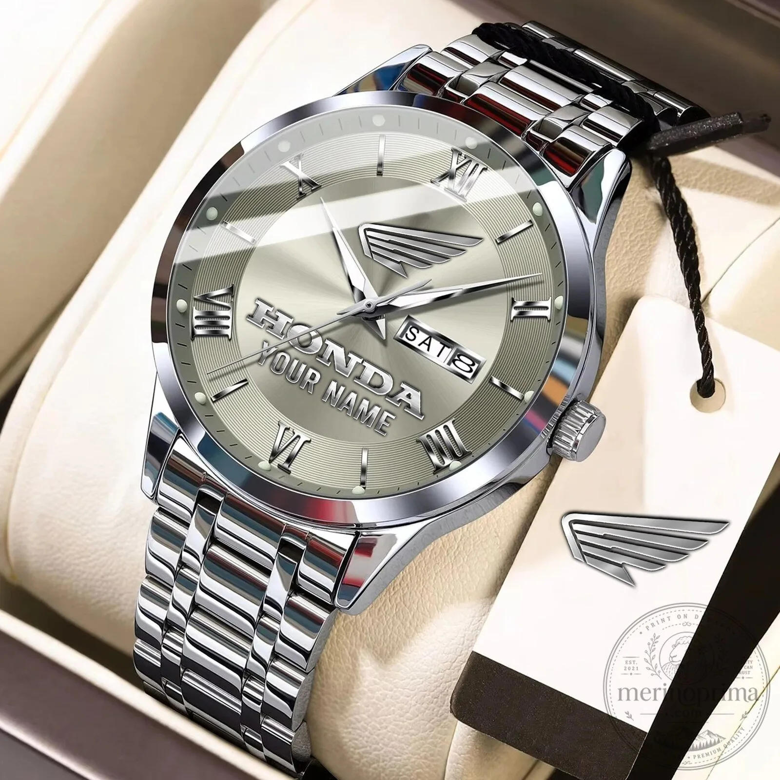 Honda Motorcycles Custom Name Men's Elegant Fashion Design Watch