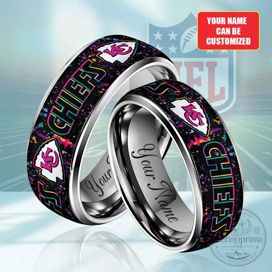 Personalized Kansas City Chiefs Crucial Catch 2025 Custom Alloy Ring