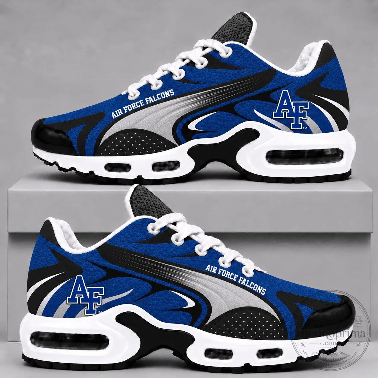 Air Force Falcons Custom Blue Black White Athletic Running Shoes
