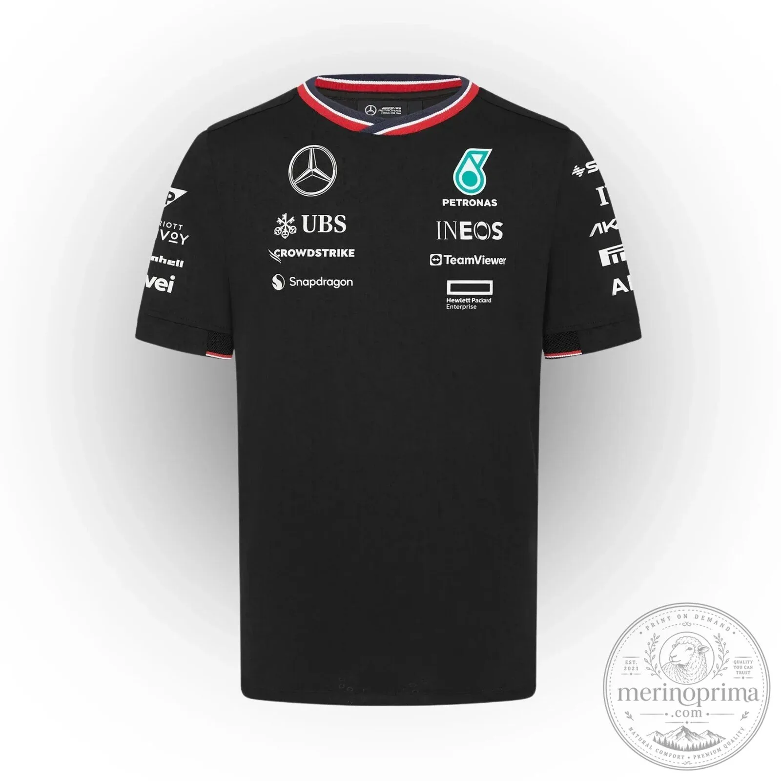 Mercedes-AMG Petronas Formula One Team Black Racing Jersey