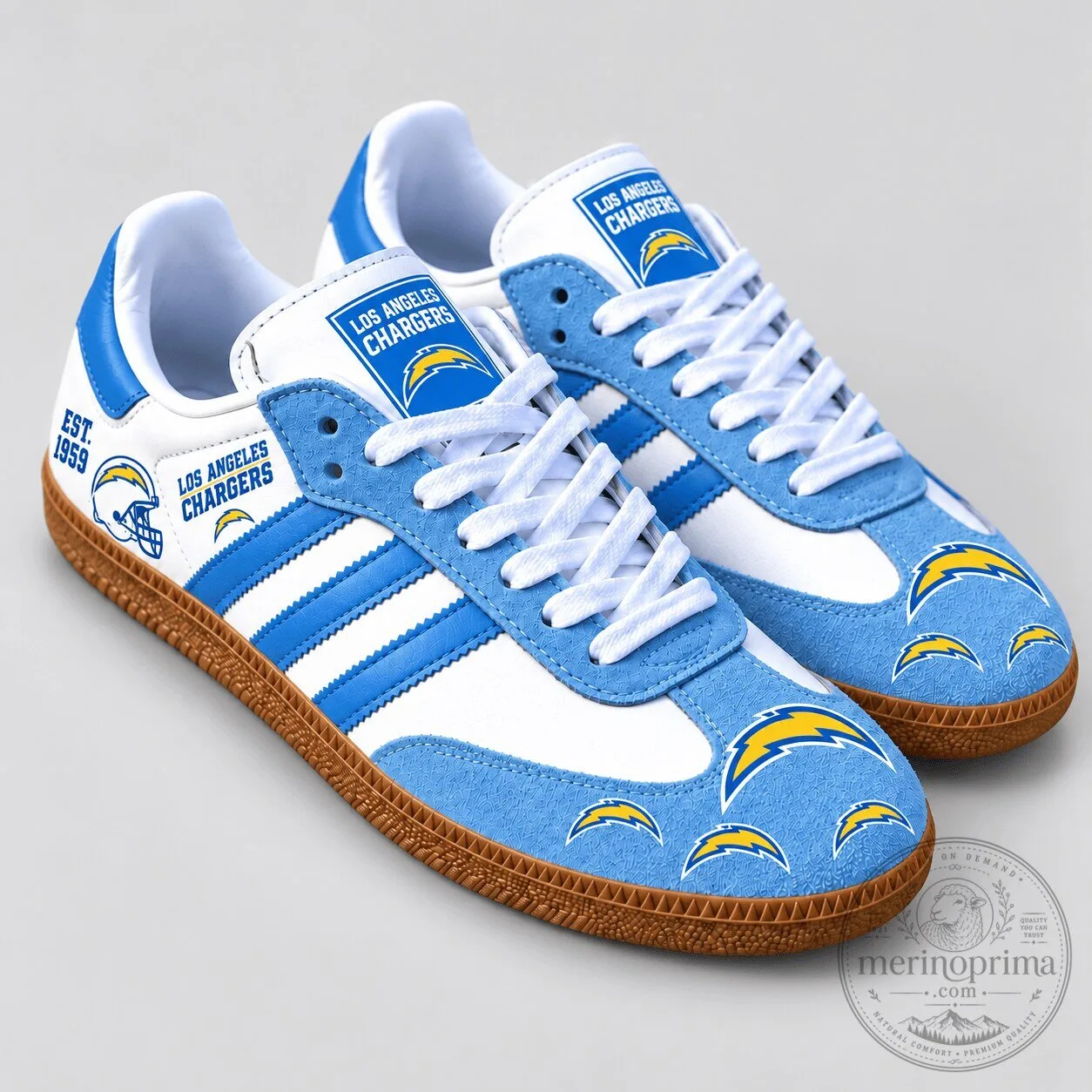 Los Angeles Chargers NFL Team Heritage Samba Style Sneakers Shoes