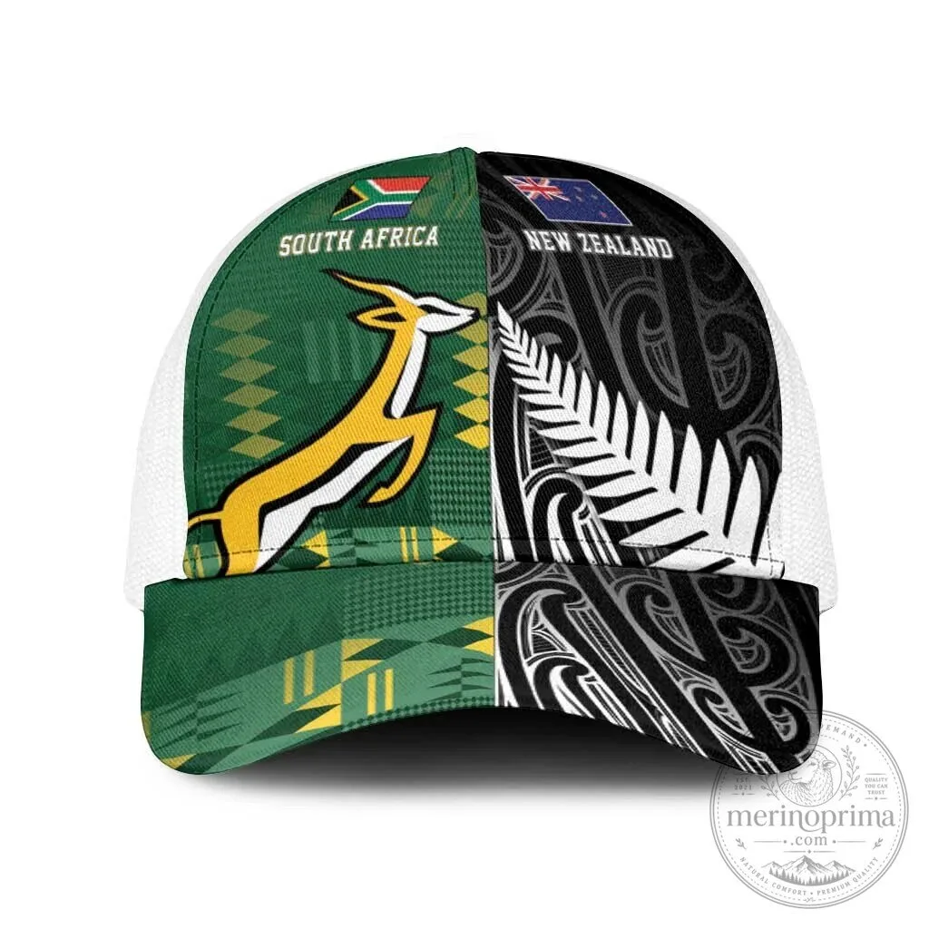 South Africa New Zealand Rugby Greatest Rivals Mesh Trucker Cap Hat