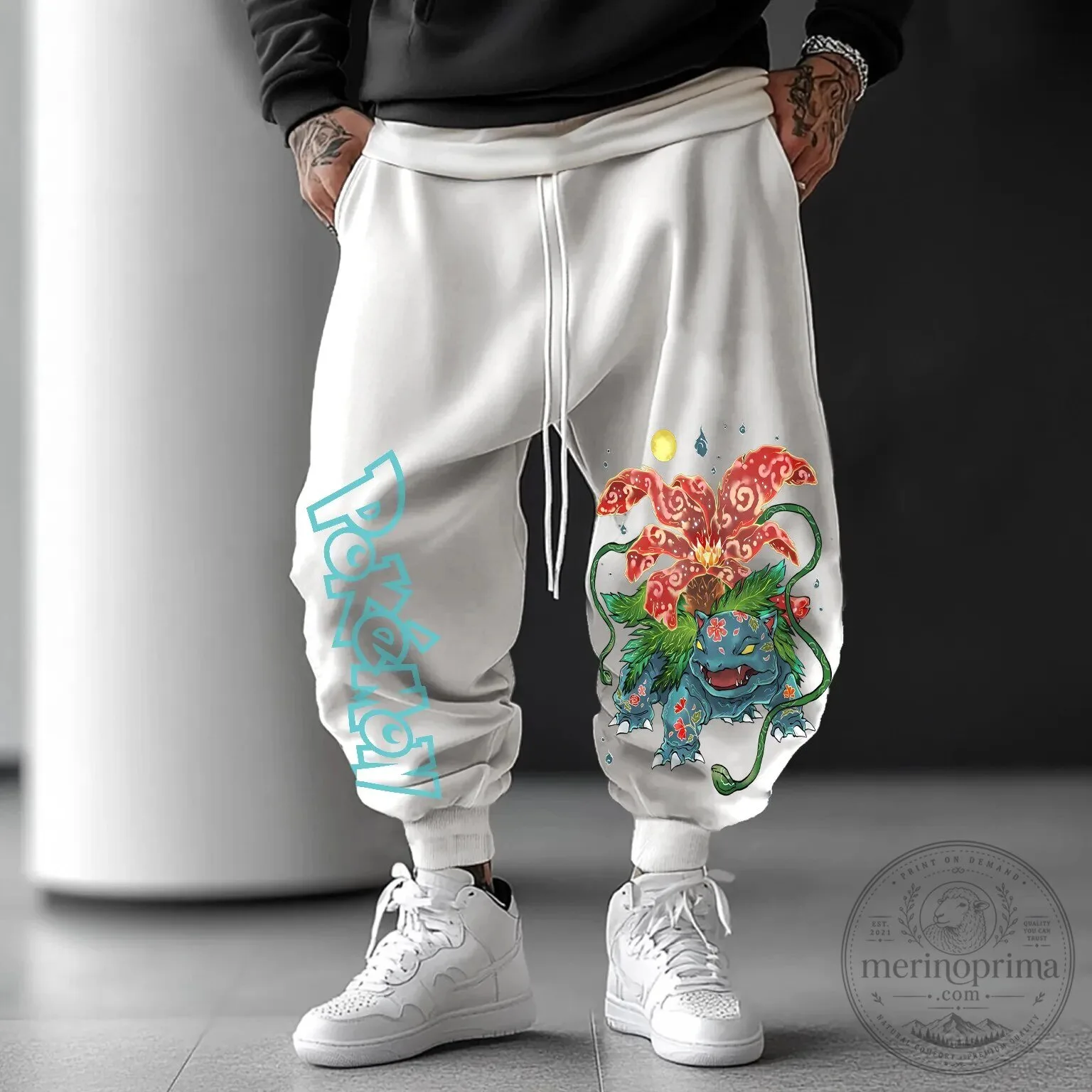 Pokemon Venusaur Graphic Print Unisex Casual Jogger Sweatpants