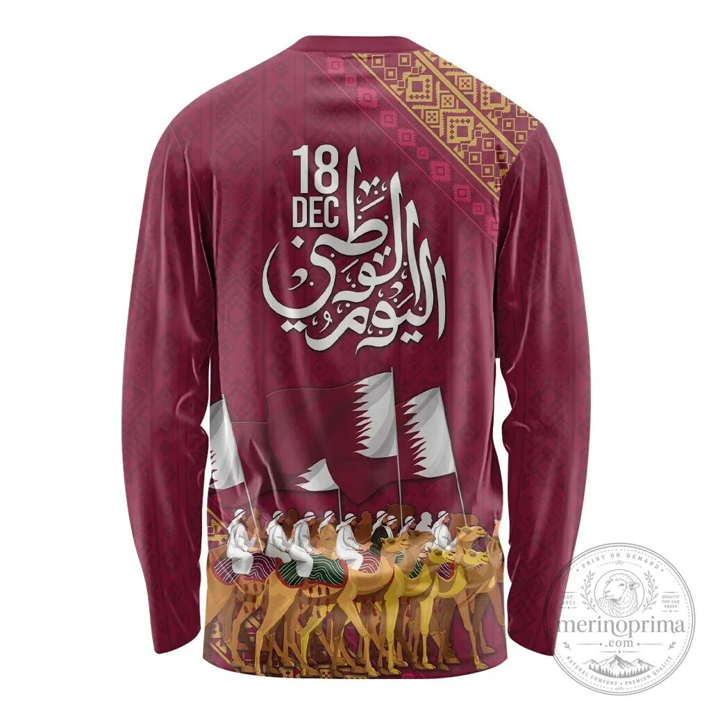 Qatar National Day Arabian Peninsula Camel Parade Long Sleeve Shirt 7 Qatar National Day Arabian Peninsula Camel Parade Long Sleeve Shirt