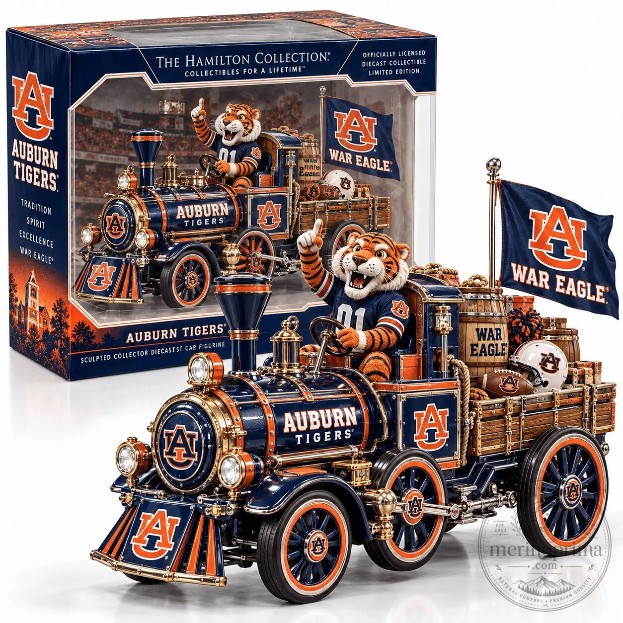 Auburn Tigers Heritage Diecast Collectible Train Figurine