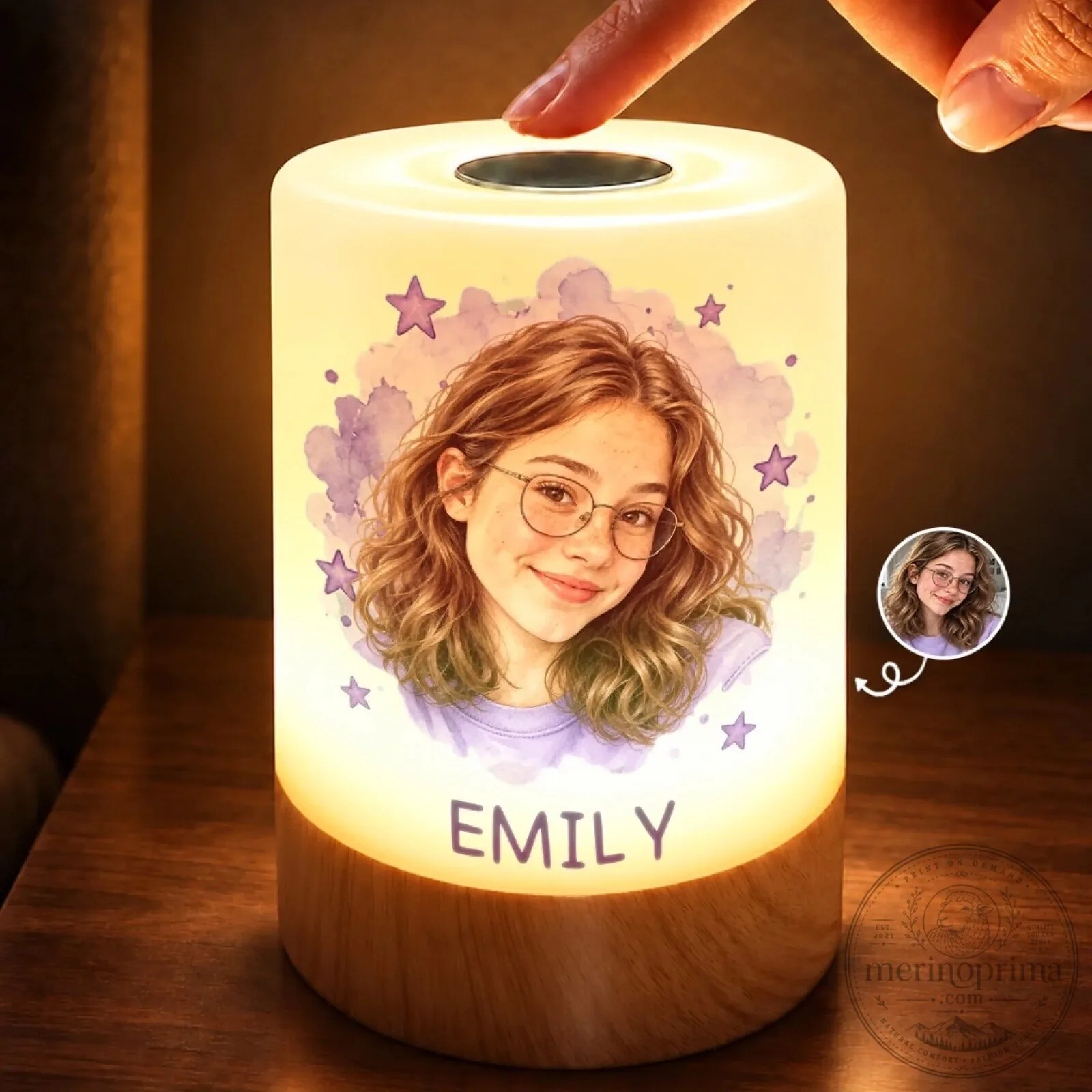 Personalized Photo Portrait Night Light Lamp