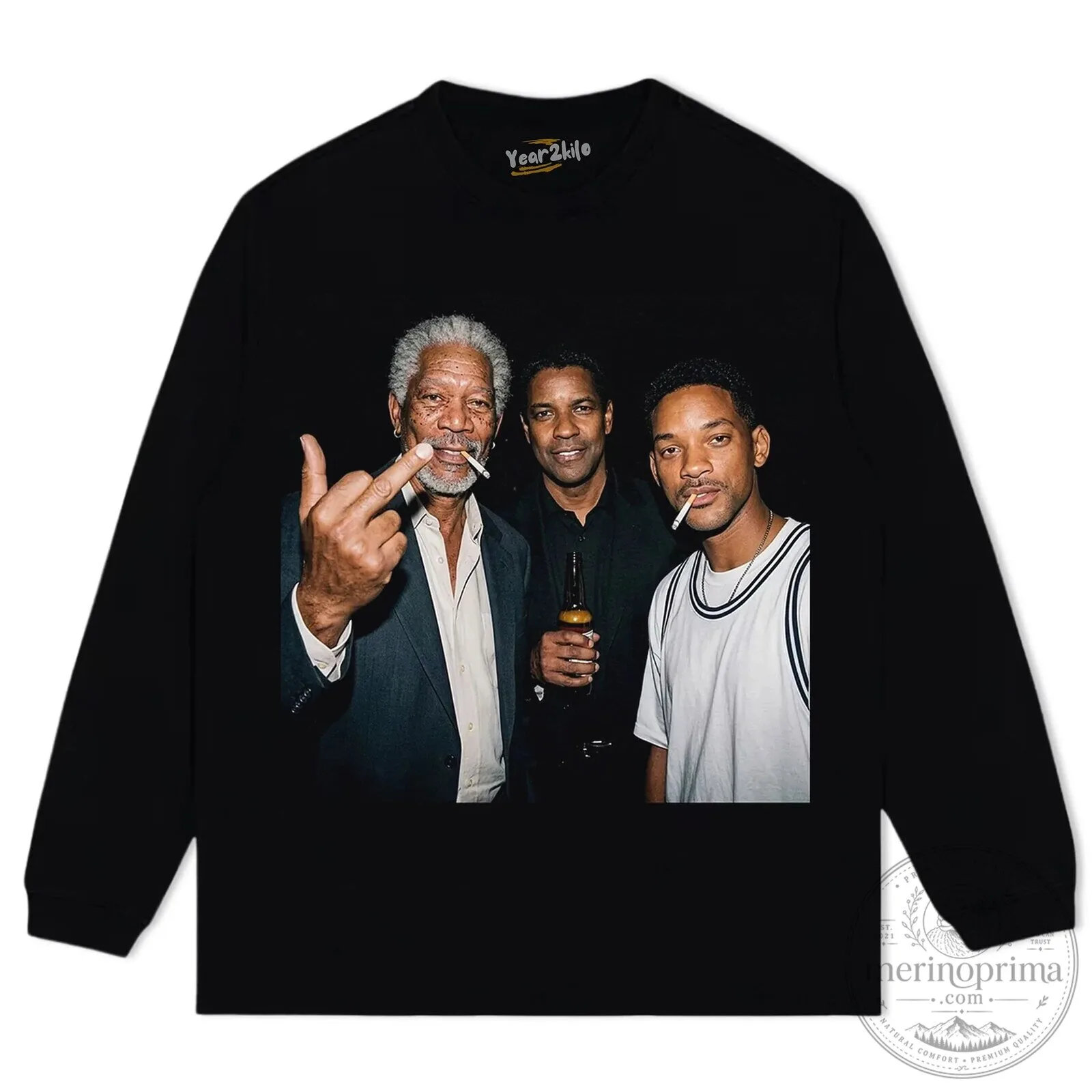 Morgan Freeman Denzel Washington Will Smith Actors Black T-Shirt 15 Morgan Freeman Denzel Washington Will Smith Actors Black T-Shirt