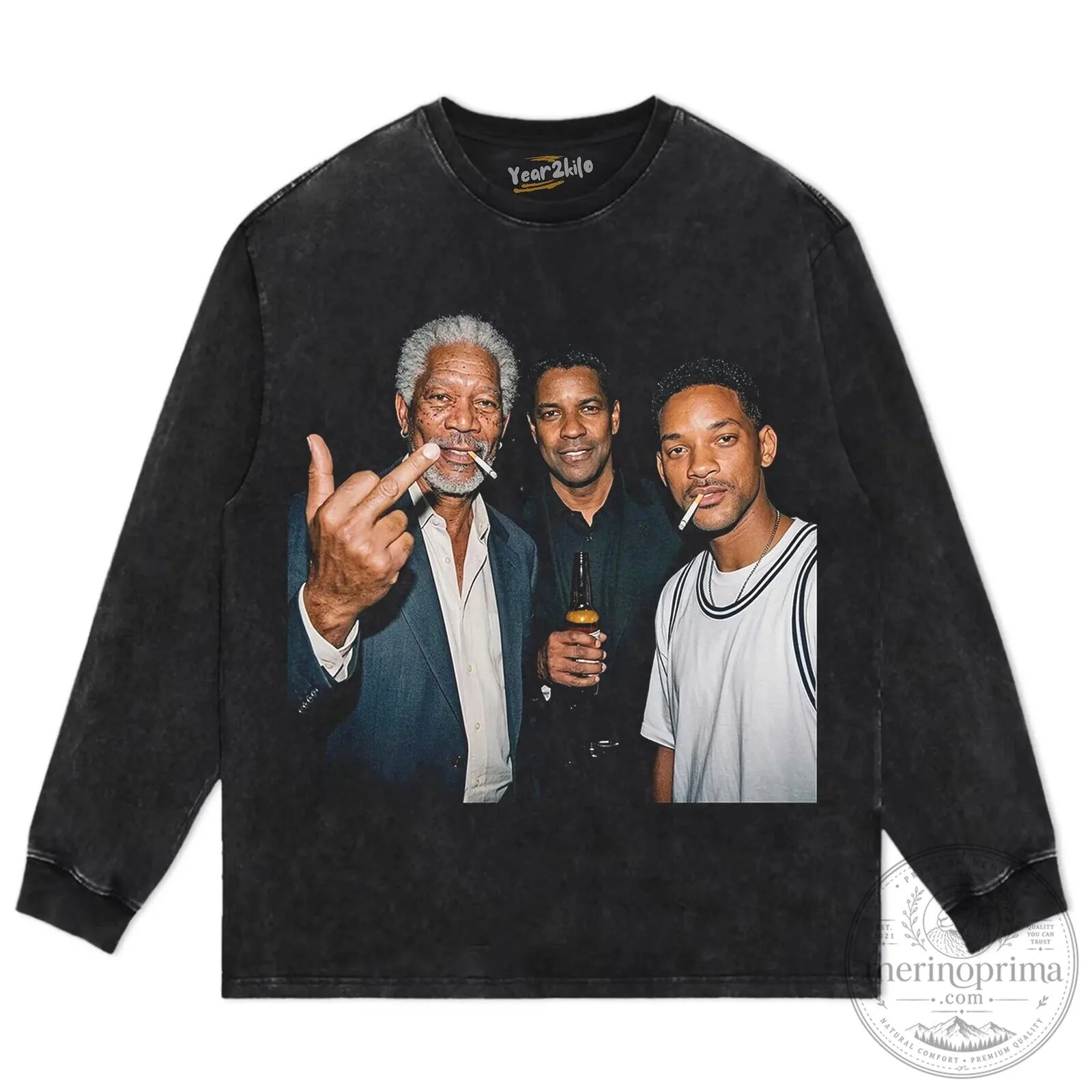 Morgan Freeman Denzel Washington Will Smith Actors Black T-Shirt 16 Morgan Freeman Denzel Washington Will Smith Actors Black T-Shirt