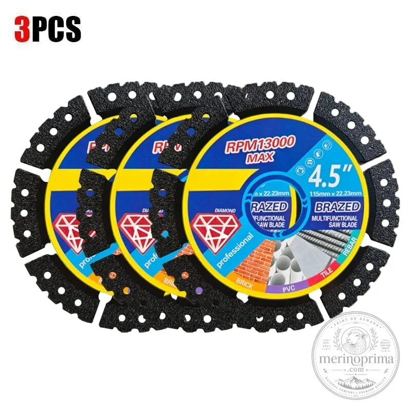 4.5 Inch Diamond Brazed Multifunctional Saw Blade for Multi-Material Cutting