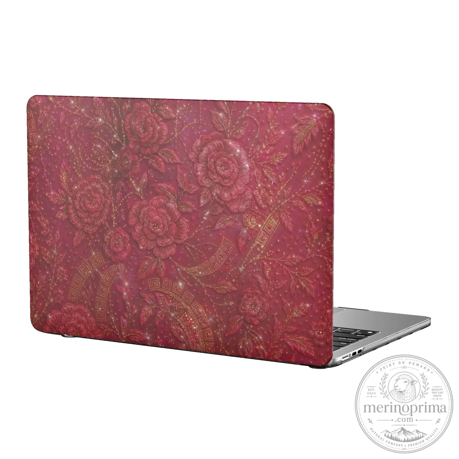 Roseate Floral Pattern Hard Shell Case for MacBook Air Laptop