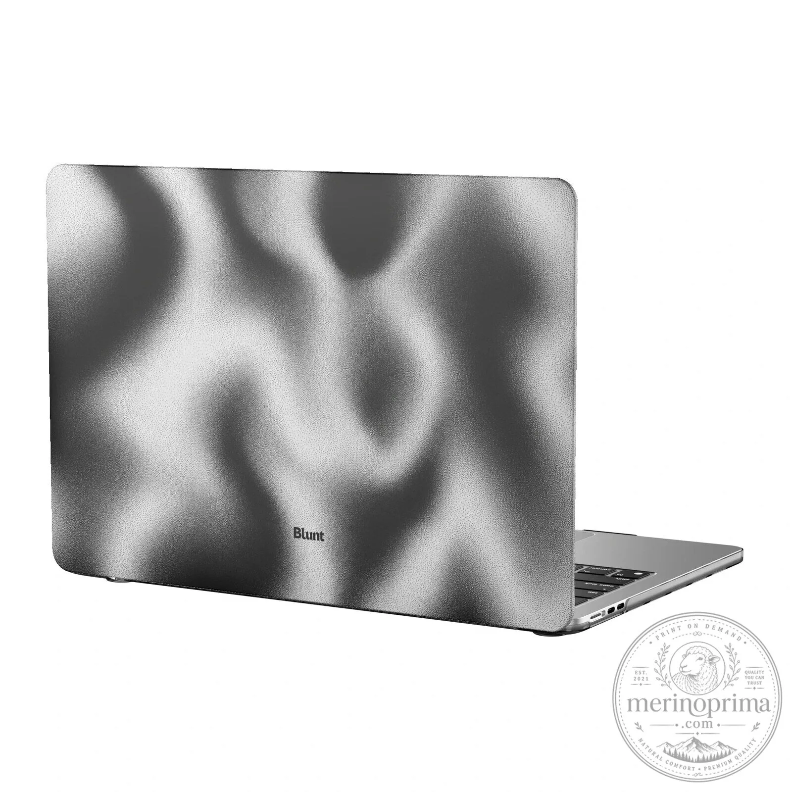 Fadeout Laptop Case for MacBook Air with Abstract Silver Design