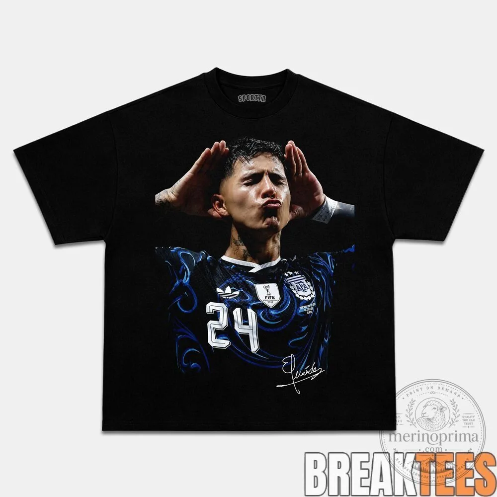 Enzo Fernandez Cupping Ears Celebration Argentina Football Fan T-Shirt 2 Enzo Fernandez Cupping Ears Celebration Argentina Football Fan T-Shirt