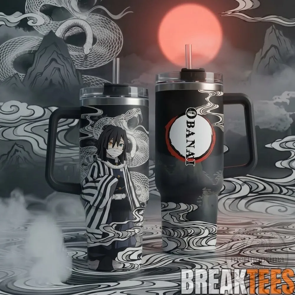 Obanai Iguro Demon Slayer Anime Character Stainless Steel Tumbler with Handle