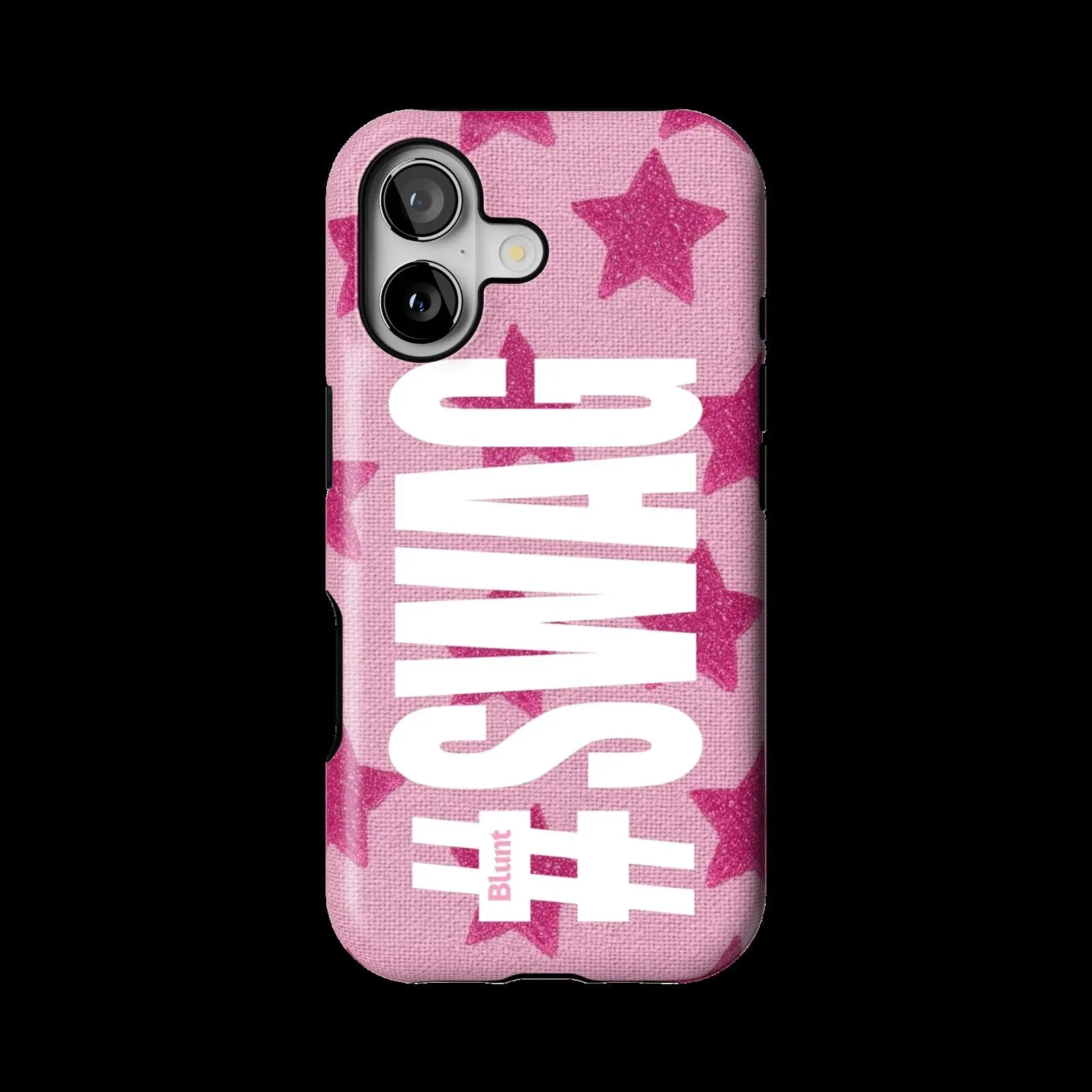 Pink Glitter Stars Swag Hashtag Blunt iPhone Case