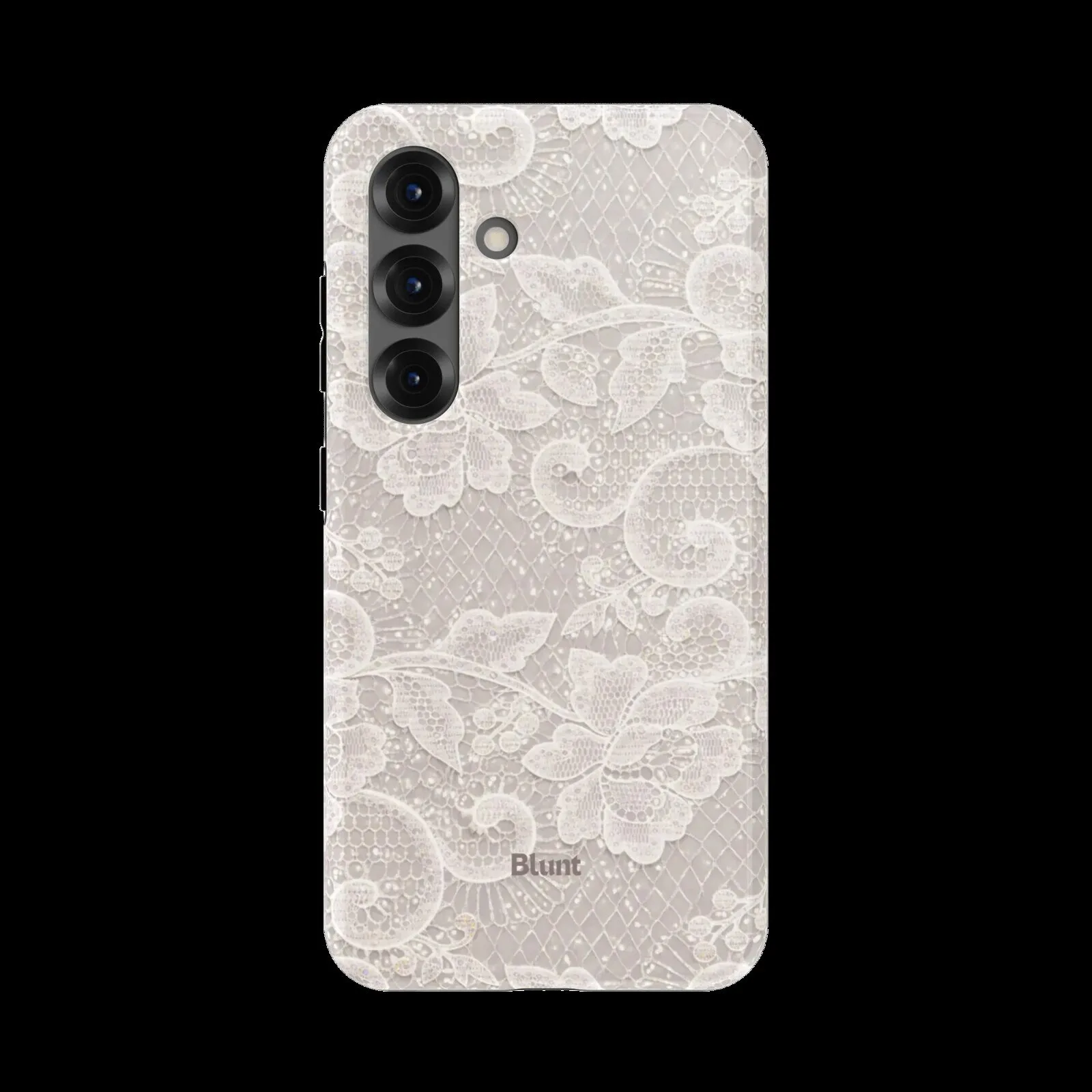 White Lace Floral Pattern Samsung Galaxy Phone Case by Blunt 3 White Lace Floral Pattern Samsung Galaxy Phone Case by Blunt